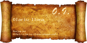 Olariu Ilona névjegykártya